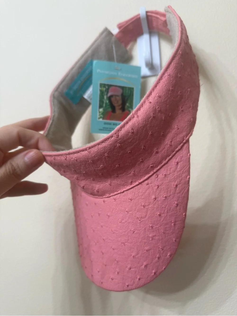 Physician Endorsed Sun Protection Pink Visor Hat Texture Comfy Sweatband UPF
